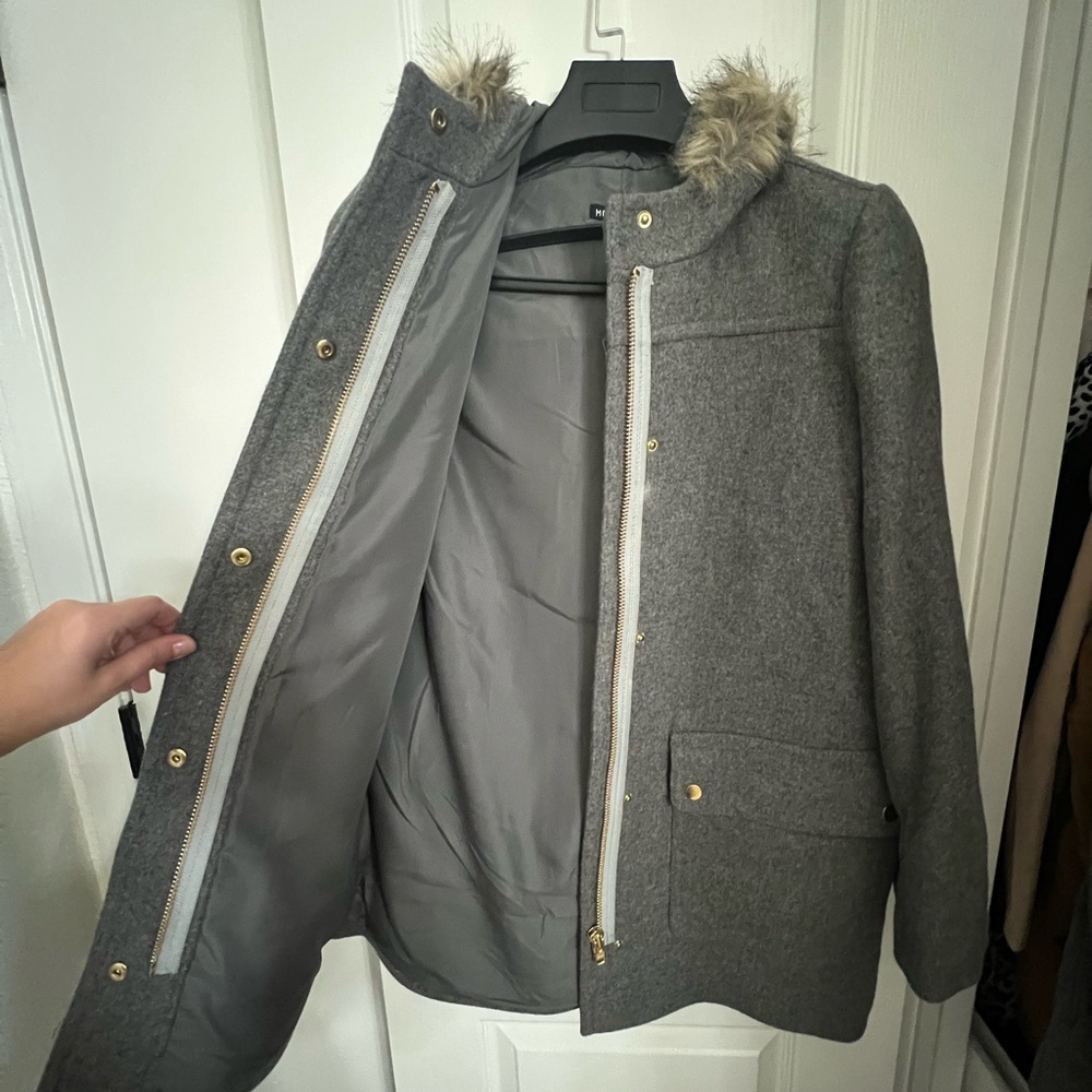 J. Crew Factory Vail Parka with Fur Hood - Picture 2 of 3